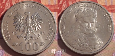 Польша 100 злотых 1986 года, Y# 160, 273-135