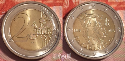 Италия 2 евро 2014 года, Карабинеры, UNC, 274-051