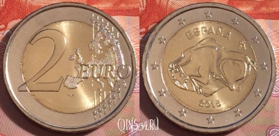 Испания 2 евро 2015 года, Пещера Альтамира, UNC, 274-057