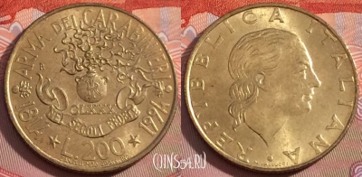 Италия 200 лир 1994 года, KM# 164, 275-035