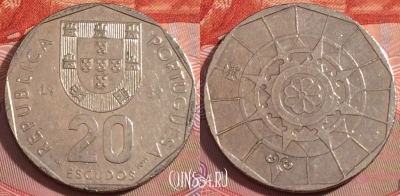 Португалия 20 эскудо 1989 года, KM# 634, 275-092