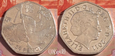 Великобритания 50 пенсов 2011 года, KM# 1168, 275-134