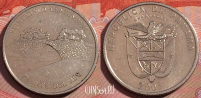 Панама 25 сентесимо 2005 года, KM# 136, 277-038