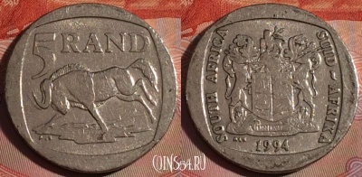 ЮАР 5 рандов 1994 года, KM# 140, 277-045