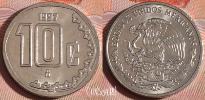 Мексика 10 сентаво 1997 года, KM# 547, 277-101