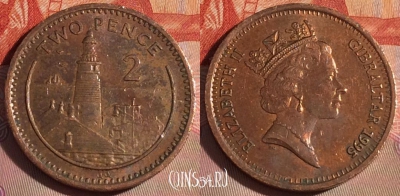 Гибралтар 2 пенса 1995 года, KM# 21, 277-127