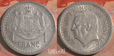 Монако 1 франк 1943 года, KM# 120, 278-115