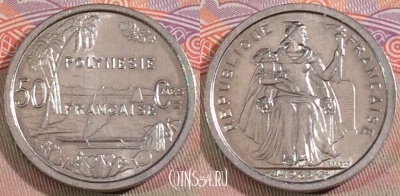 Французская Полинезия 50 сантимов 1965 г., UNC, 279-096