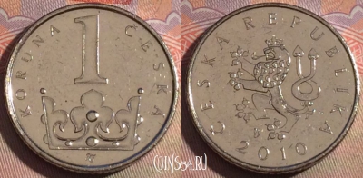 Чехия 1 крона 2010 года, KM# 7, 279-111