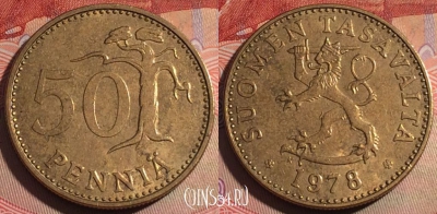 Финляндия 50 пенни 1978 года, KM# 48, 279-112