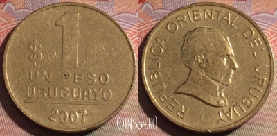 Уругвай 1 песо 2007 года, KM# 103.2, 279-129