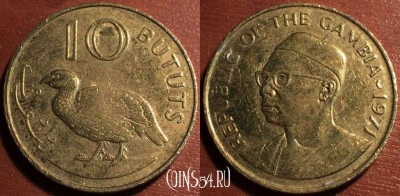Гамбия 10 бутут 1971 года, KM# 10, 48-041