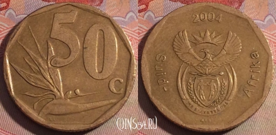 ЮАР 50 центов 2004 года, KM# 331, 280-009