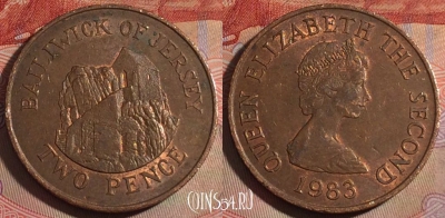 Джерси 2 пенса 1983 года, KM# 55, 280-081