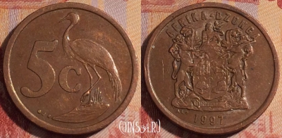 ЮАР 5 центов 1997 года, KM# 160, 281-068