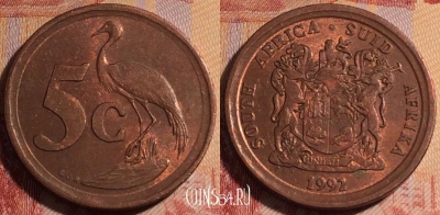 ЮАР 5 центов 1992 года, KM# 134, 281-069