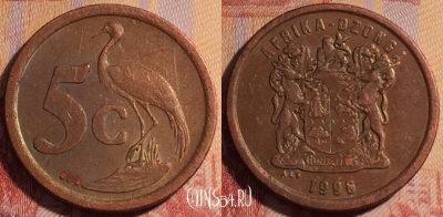 ЮАР 5 центов 1996 года, KM# 160, 281-070