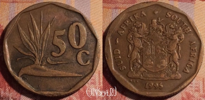 ЮАР 50 центов 1995 года, KM# 137, 281-071