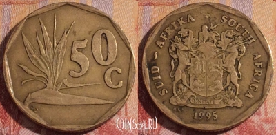 ЮАР 50 центов 1995 года, KM# 137, 281-119