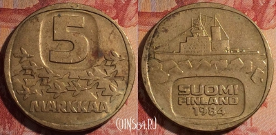Финляндия 5 марок 1984 года, KM# 57, 281-131