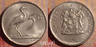 ЮАР 5 центов 1975 года, KM# 84, 283-008