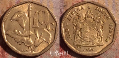 ЮАР 10 центов 1994 года, KM# 135, 283-031