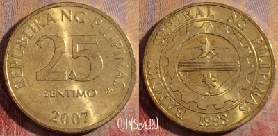 Филиппины 25 сентимо 2007 года, KM# 271a, 283-037