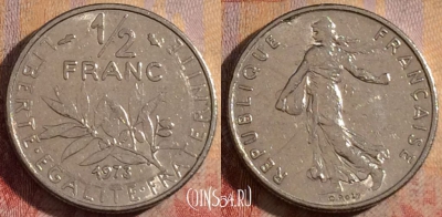 Франция 1/2 франка 1973 года, KM# 931, 283-038