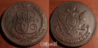 5 копеек 1789 АМ, кладовой, отличный, 31-044
