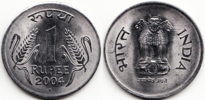 Индия 1 рупия 2004, 59-025