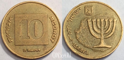 Израиль 10 агорот 1988 года (ח