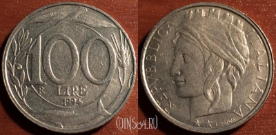 Италия 100 лир 1994 года, KM# 159, 058-035