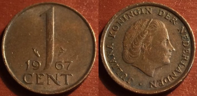 Нидерланды 1 цент 1967, 48-164