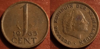 Нидерланды 1 цент 1965, 48-165