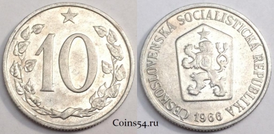 Чехословакия 10 геллеров 1966, см. сост., 78-056b