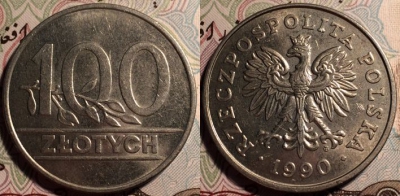 Польша 100 злотых 1990, 51-122