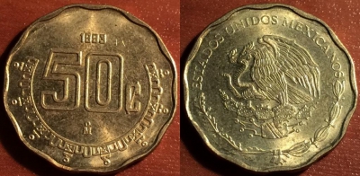 Мексика 50 сентаво 1993, 58-151