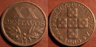 Португалия 20 сентаво 1965, 53-134