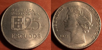 Португалия 25 эскудо 1977, 53-157