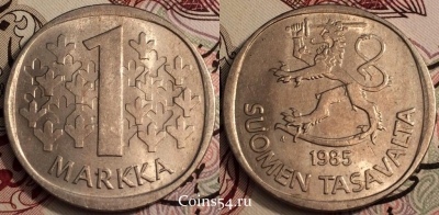 Финляндия 1 марка 1985 года, см. состояние, 66-038b