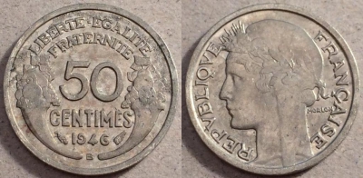 Франция 50 сантимов 1946, см. состояние, 82-045b