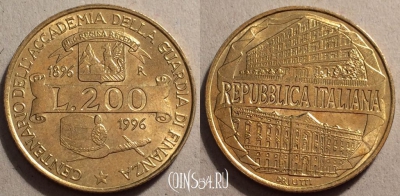 Италия 200 лир 1996 год, KM# 184, 85-072a