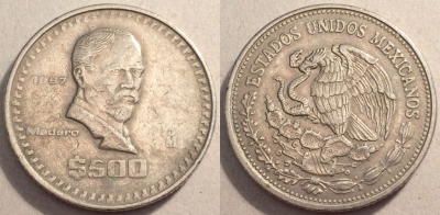 Мексика 500 песо 1987, см. состояние, 84-041a