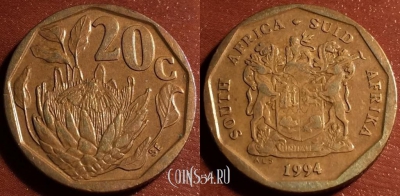 ЮАР 20 центов 1994 года, KM# 136, 056-037
