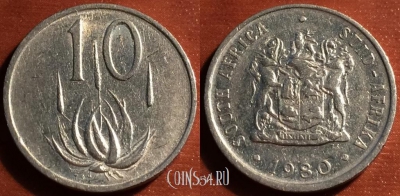ЮАР 10 центов 1980 года, KM# 85, 56-128