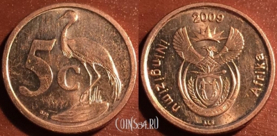 ЮАР 5 центов 2009 года, KM# 464, 58-004