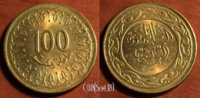 Тунис 100 миллимов 2008 года, KM 309, 43-053