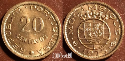Португальский Мозамбик 20 сентаво 1973, 58-119