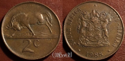 ЮАР 2 цента 1988 года, 56-171