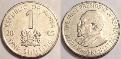 Кения 1 шиллинг 2005, см. состояние, 69-060a